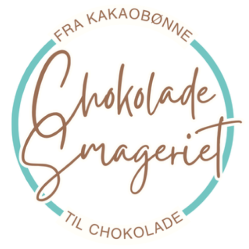 Chokolade smageriet's logo, eligant og flyende, det viser professionelisme.